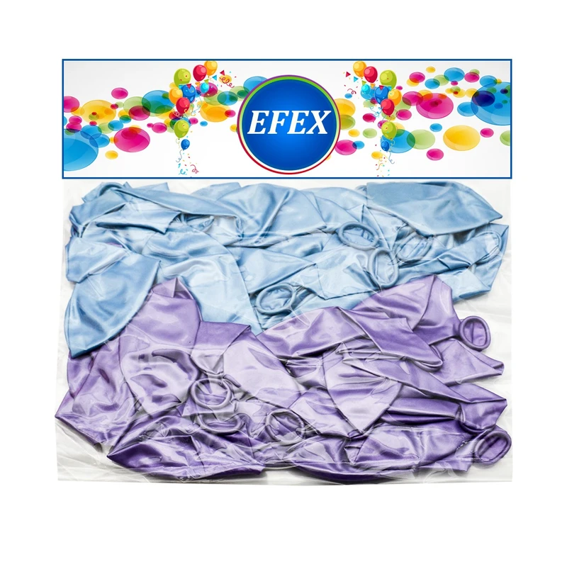 بادکنک متالایز طرح EFEX بسته 40 عددی