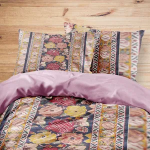 سرویس روتختی مدوپد طرح کناره بیجار مدرن گل‌فرنگ مدل C-bijar-M73 یک نفره 4 تکه