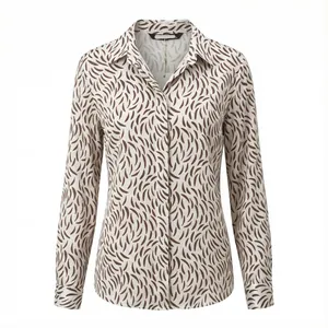 شومیز آستین بلند یقه برگردان زنانه مدل 10042