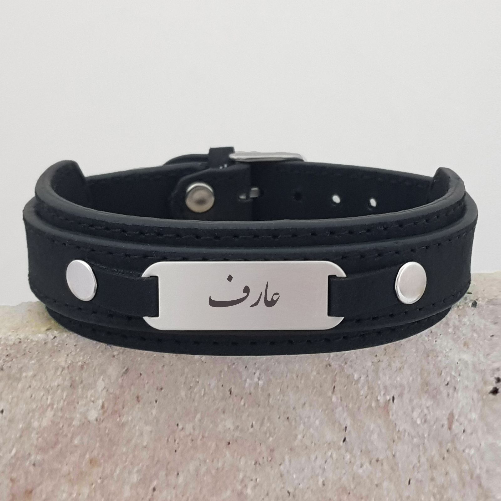 دستبند نقره مردانه ترمه ۱ مدل عارف کد Dcsf0408 -  - 2