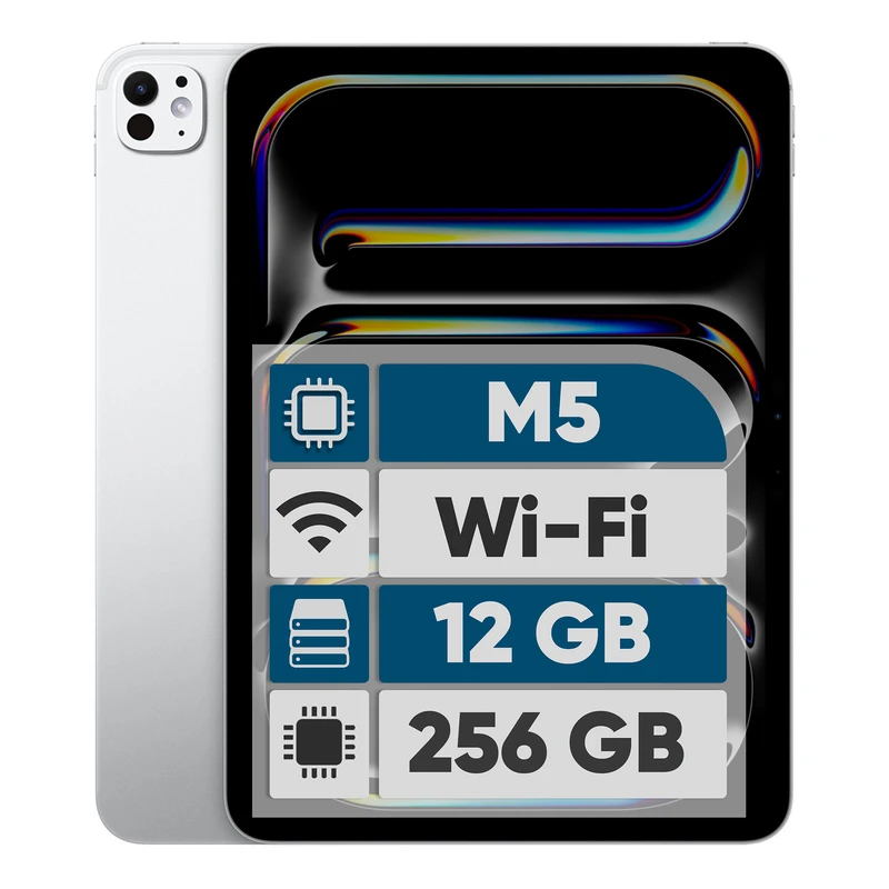 تبلت ۱۱ اینچ اپل مدل IPad Pro 2025 M5 Wi-Fi ظرفیت 256 گیگابایت و رم 12 گیگابایت، رزولوشن دوربین 12 مگاپیکسل، پشتیبانی از قلم و کیبورد 