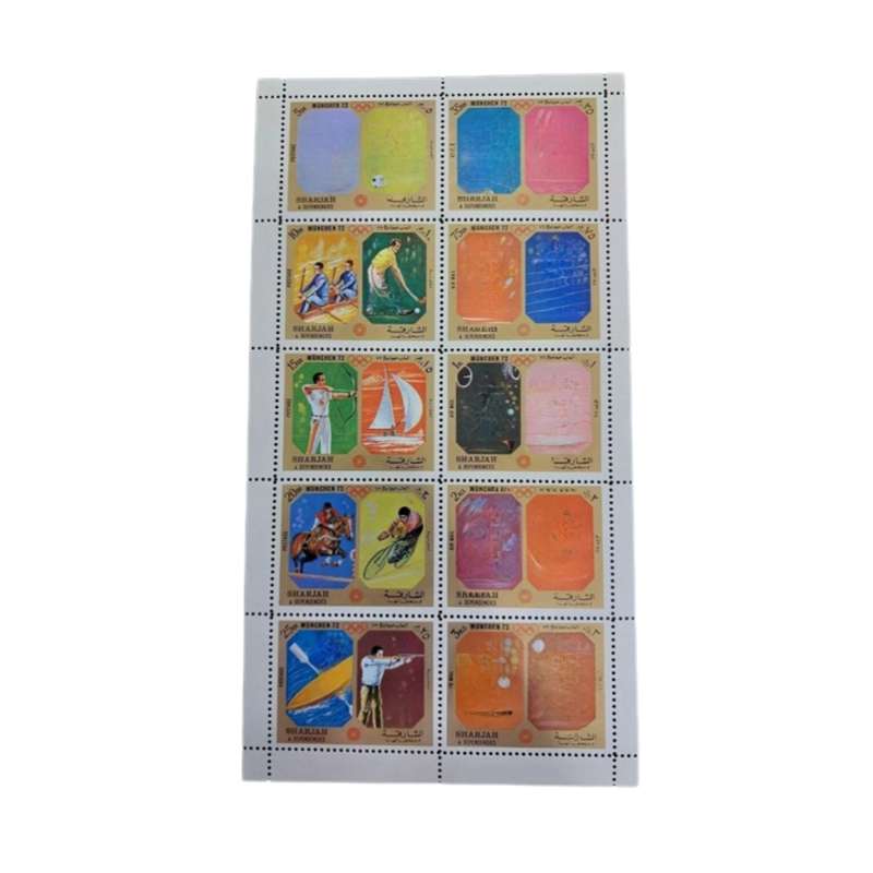 تمبر یادگاری مدل مونیخ 1972 مجموعه 10 عددی تمبر یادگاری مدل مونیخ 1972 مجموعه 10 عددی