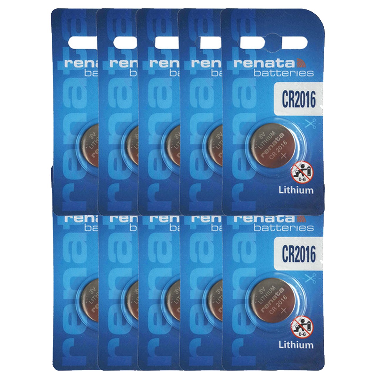 باتری سکه ای رناتا مدل CR2016 بسته 10 عددی