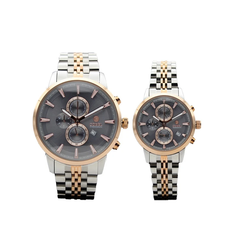 ست ساعت مچی عقربه‌ای کوارتز زنانه و مردانه کوبل مدل 6289B