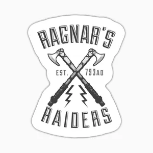 استیکر لپ تاپ و موبایل بووم طرح Ragnar Lothbrok مدل Raiders کد LB15