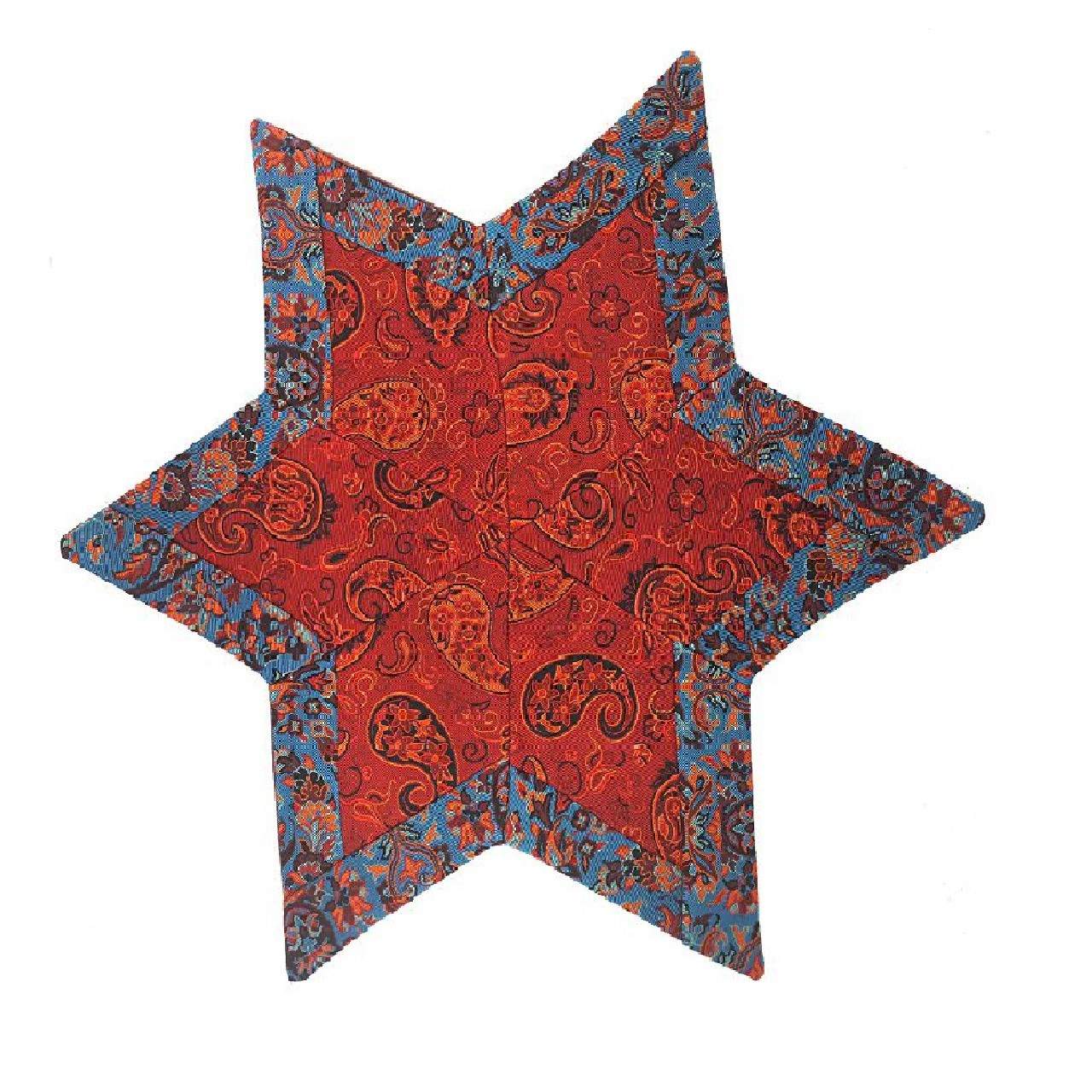 رومیزی ترمه مدل ستاره 14 سایز 36x36 سانتیمتر