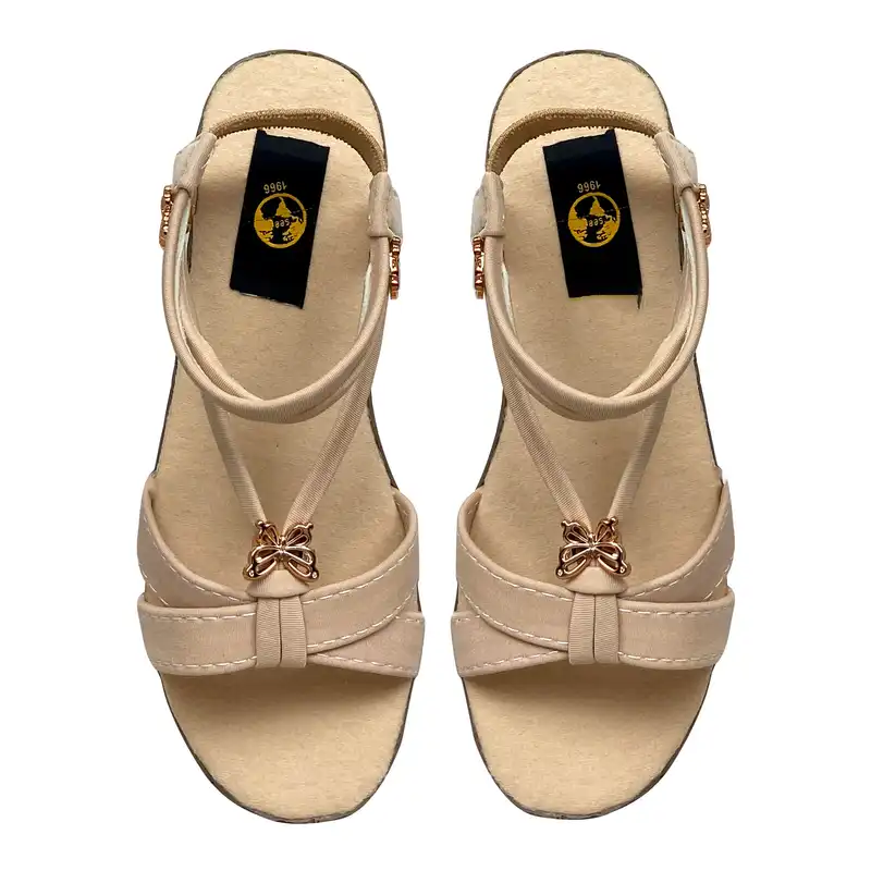 صندل زنانه سیی مدل رومی پروانه کد 1966.1