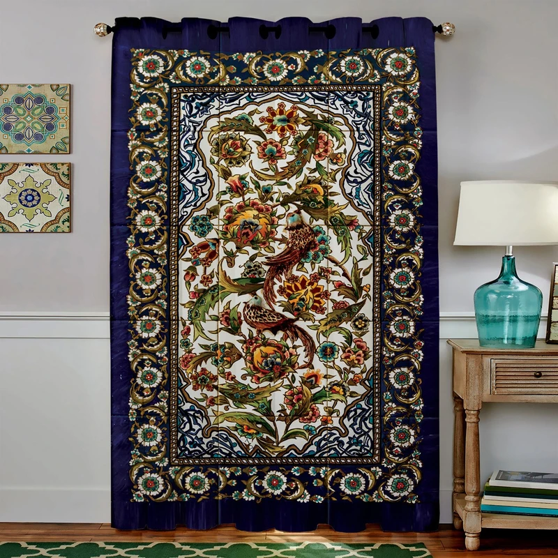 پرده مخمل رنس مدل C4-50019 ارتفاع 190 سانتی متر