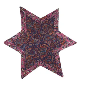 رومیزی ترمه مدل ستاره 17 سایز 36x36 سانتیمتر