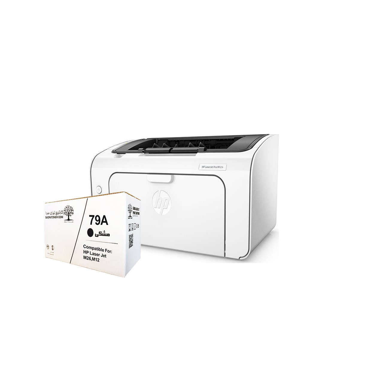 پرینتر لیزری اچ پی مدل LaserJet Pro M12a به همراه تونر سدرا 79a