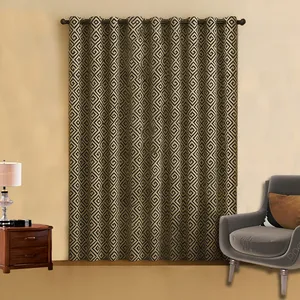 پرده پانچ تیکو دکو مدل ساتن ژاکارت طرحدار ابریشم بافت دار  سایز 280x300 سانتی‌متر