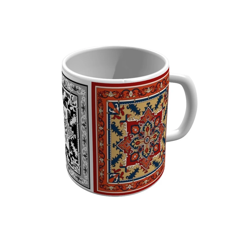 ماگ پاد آفرین طرح فرش بافی مدل فرش ایرانی کد v113