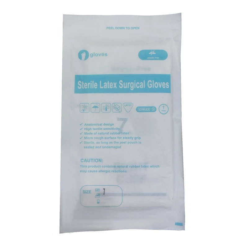 دستکش جراحی غیر پودری مدل PMP104T50 سایز کوچک (S) بسته 50 عددی