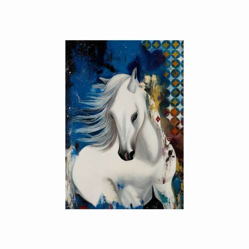 تابلو نقاشی رنگ روغن طرح اسب مدل A10