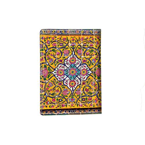 دفتر چرم ترمه گرافیک طرح کاشی ایرانی وزیری