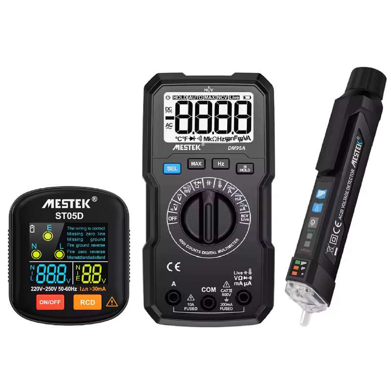 کیت تستر برق دیجیتال مستک مدل 3IN1 COMBINATION SET مجموعه 3 عددی