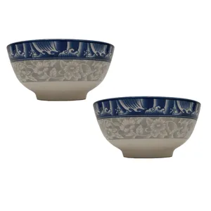 کاسه مدل چینی آبگوشت خوری طرح گلدار مجموعه 2 عددی