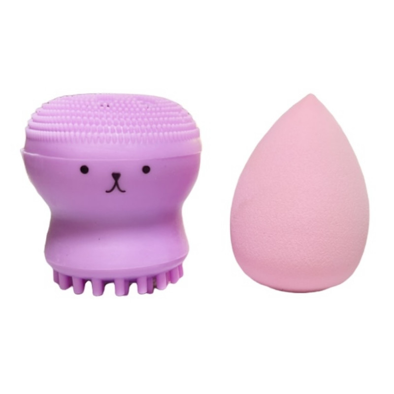 پد آرايشى ميسترى مدل 01 به همراه برس پاک کننده صورت مدل 01