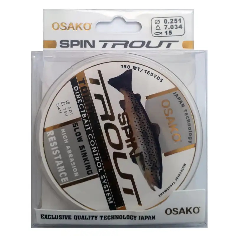 نخ ماهیگیری اوساکو مدل spin trout سایز 0.25 میلی متر