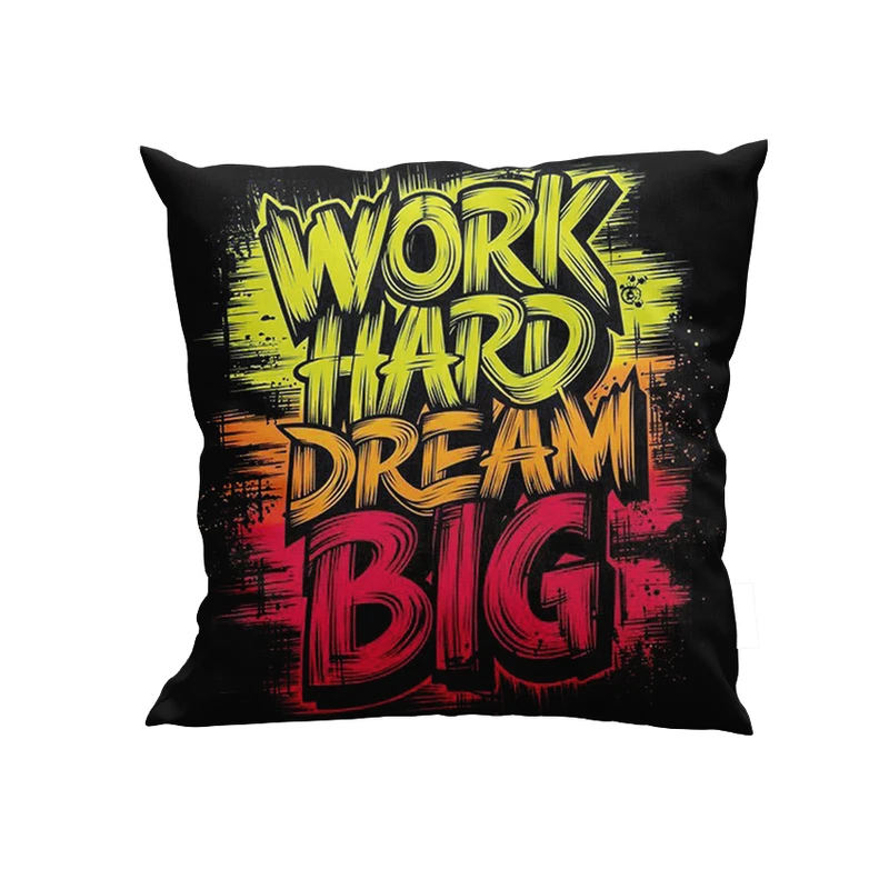 کوسن مدل سخت کار کن ، رویاهای بزرگ داشته باش کد DKK862