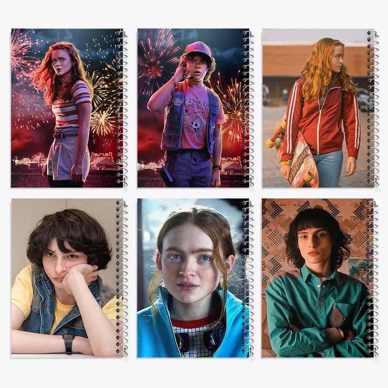 دفتر مشق 50 برگ خندالو طرح استرنجر تینگز (Stranger Things) کد 744 مجموعه 6 عددی