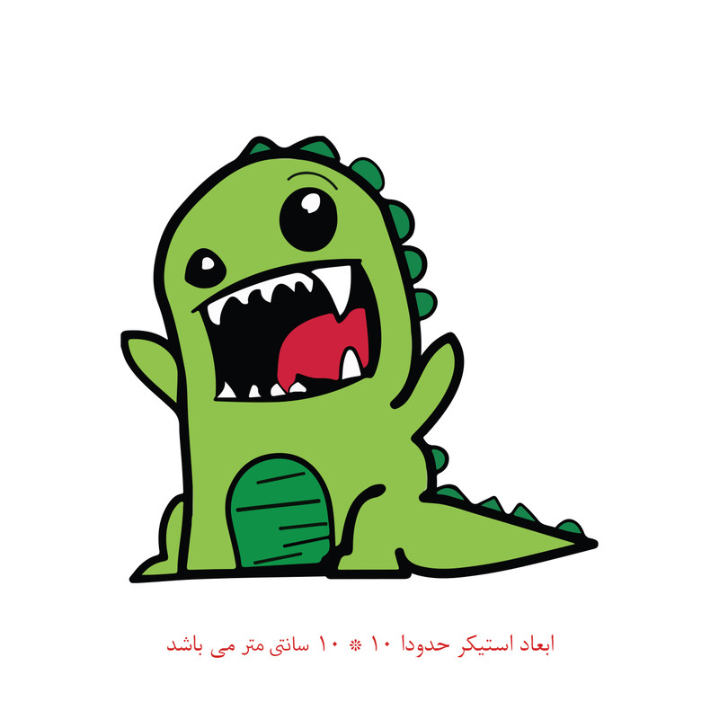 برچسب لپ تاپ طرح گودزیلا کد 572