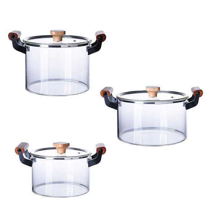 سرویس قابلمه 3 پارچه مدل شیشه ایی کد NC21,NC20,NC19