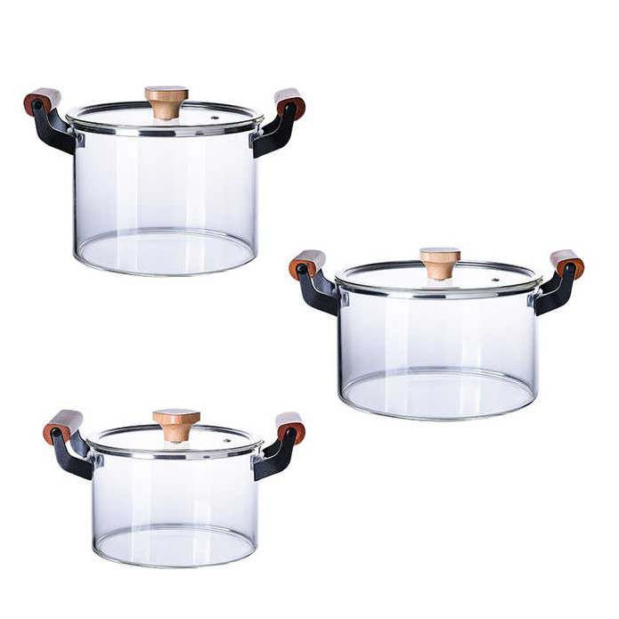 سرویس قابلمه 3 پارچه مدل شیشه ایی کد NC21,NC20,NC19