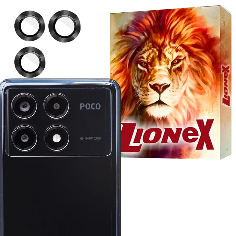 محافظ لنز دوربین لایونکس مدل RINL20 مناسب برای گوشی موبایل شیائومی Poco X6 Pro 5G