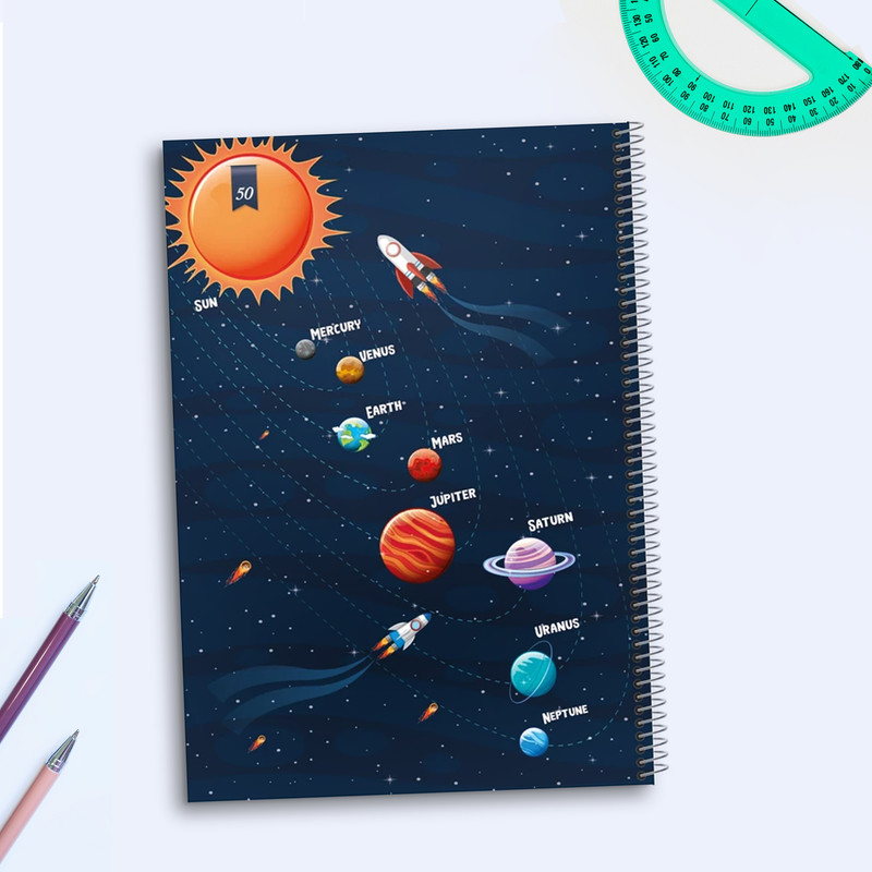 دفتر مشق 50 برگ اکونومیک مدل Galaxy