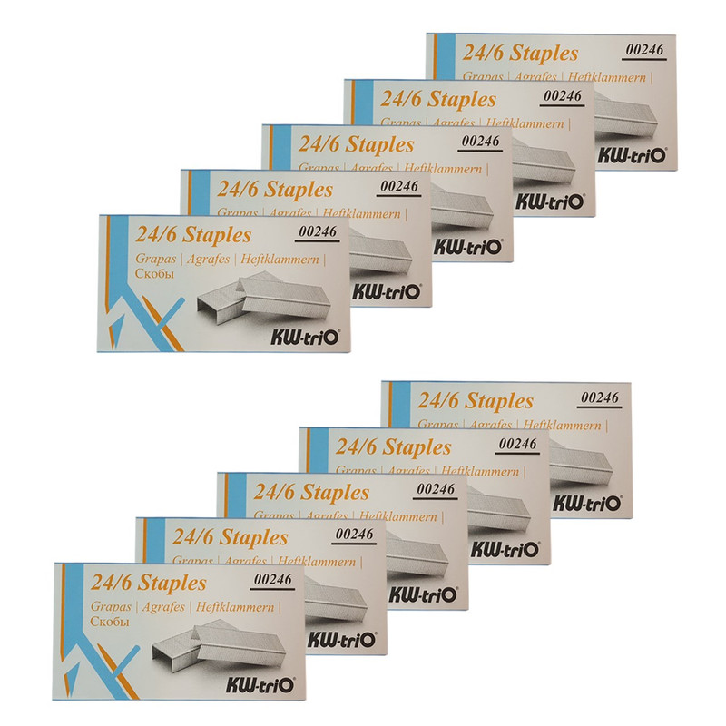 سوزن منگنه کی دبلیو تریو سایز 24/6 - 10 بسته 1000عددی