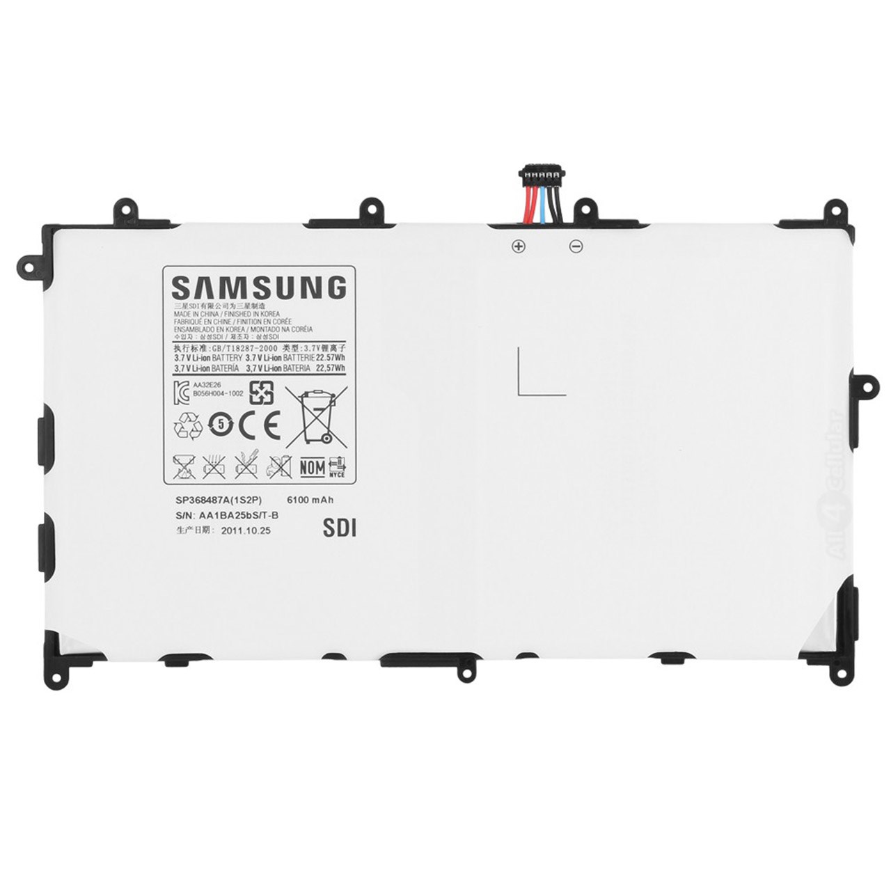 باتری تبلت مدل SP368487A با ظرفیت 6100 میلی آمپر مناسب برای Galaxy Tab 8.9