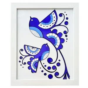 تابلو ویترای طرح مرغ آمین کد 02
