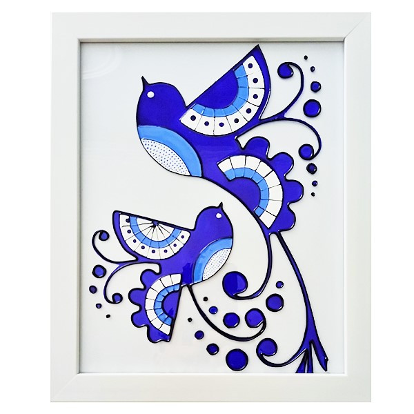 تابلو ویترای طرح مرغ آمین کد 02