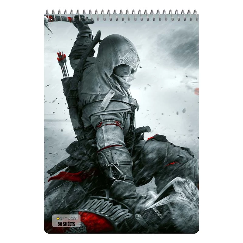دفتر نقاشی 50 برگ سیمی کارنیکا طرح اساسینس Assassins Creed کد 38338