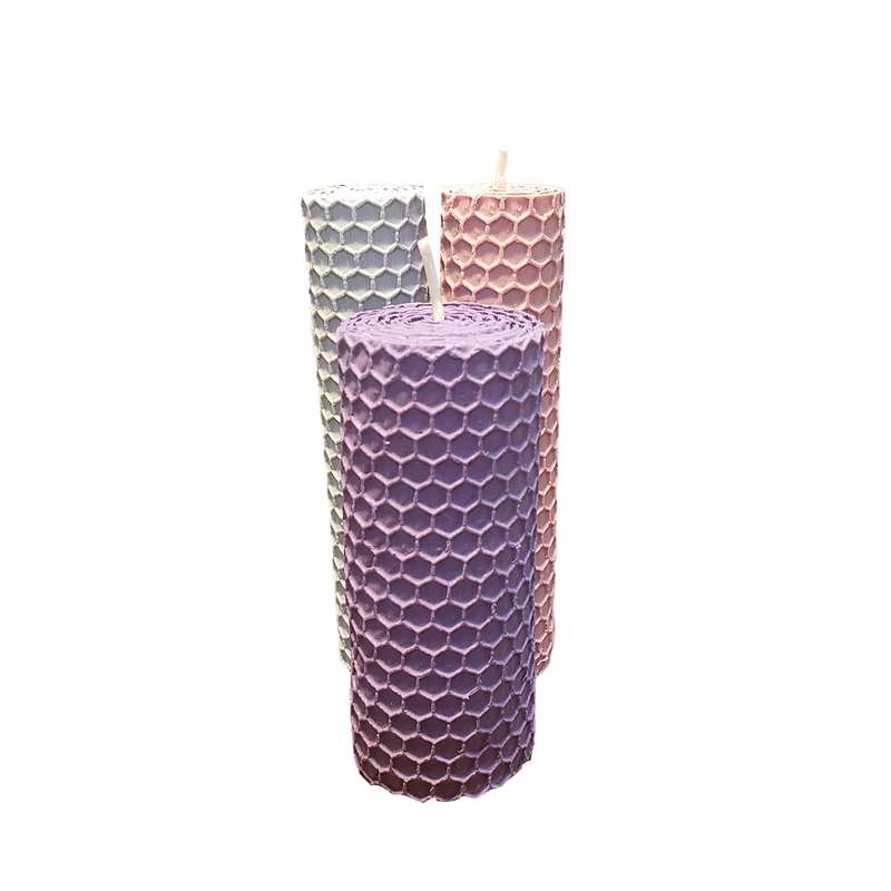 شمع مدل موم عسل مجموعه 3 عددی