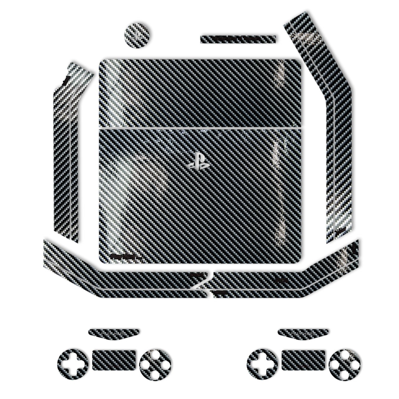 برچسب ماهوت مدل Silver Shine-carbon Special مناسب برای کنسول بازی PS4 Slim
