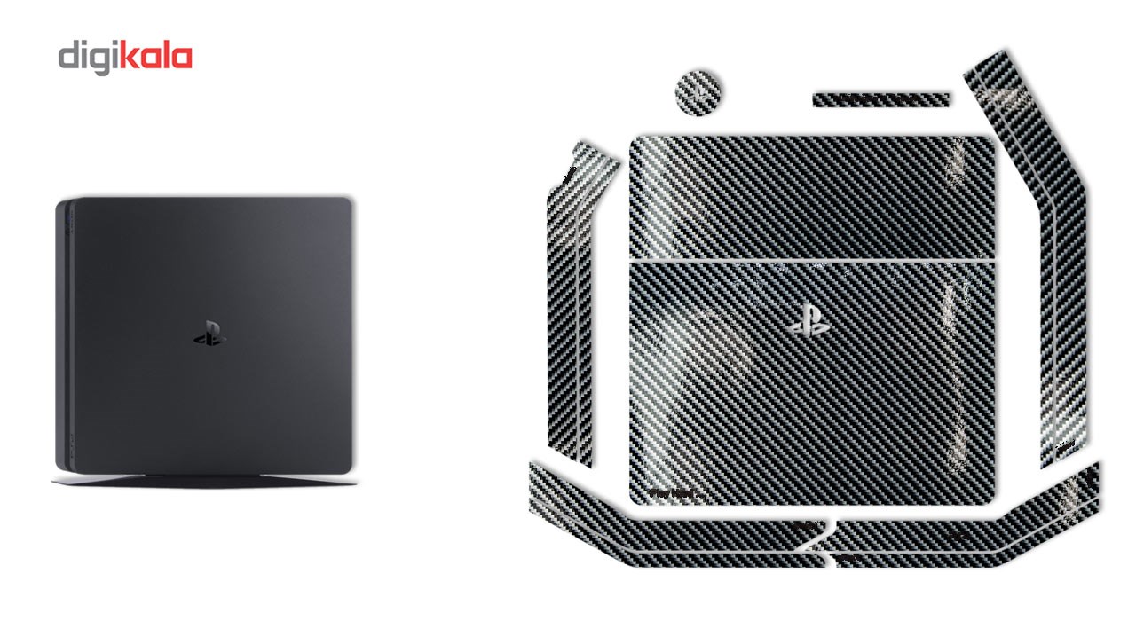برچسب ماهوت مدل Silver Shine-carbon Special مناسب برای کنسول بازی PS4 Slim
