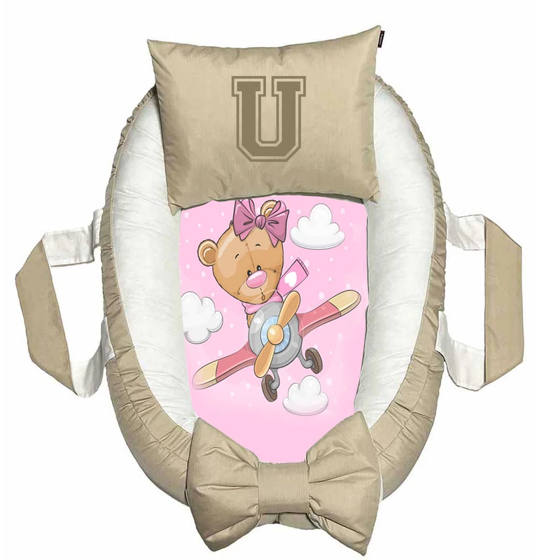 تشک غلت گیر نوزاد پادآفرین مدل خرس طرح حرف U