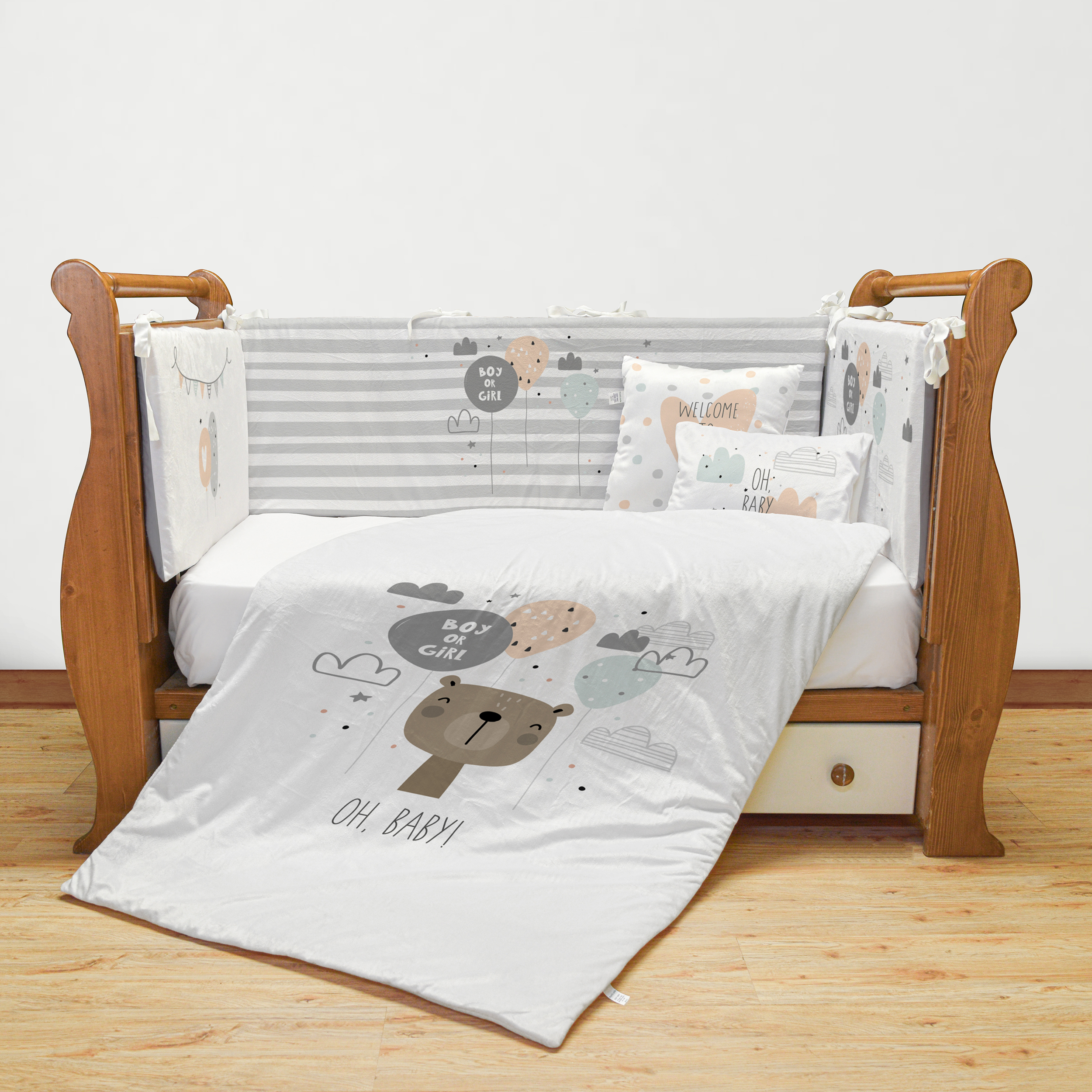 سرویس روتختی 7 تکه کودک مامزکیوتی مدل خرس کارتونیSK7