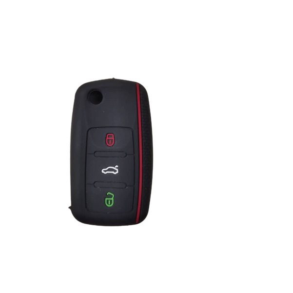 کاور سوئیچ خودرو مدل سه کلید سیلیکونی مناسب برای پژو پارس