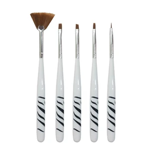 قلم موی طراحی ناخن رزالی فیوره مدل topx01 بسته 5 عددی