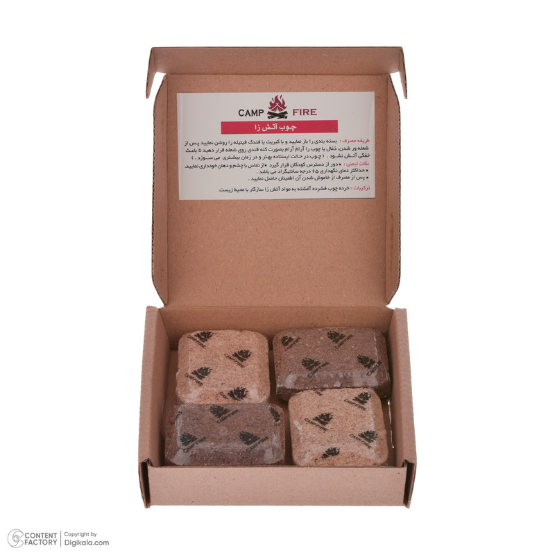 چوب آتش زا کمپ فایر مدل S-02 بسته 4 عددی