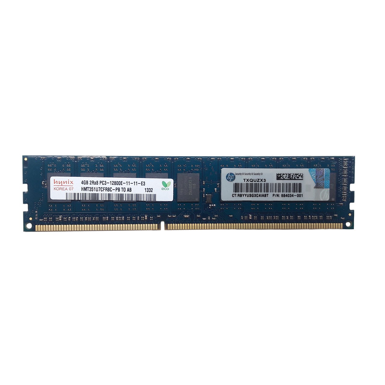 رم دسکتاپ DDR3 دو کاناله 1600 مگاهرتز ECC اچ پی مدل PC3-12800 ظرفیت 4 گیگابایت