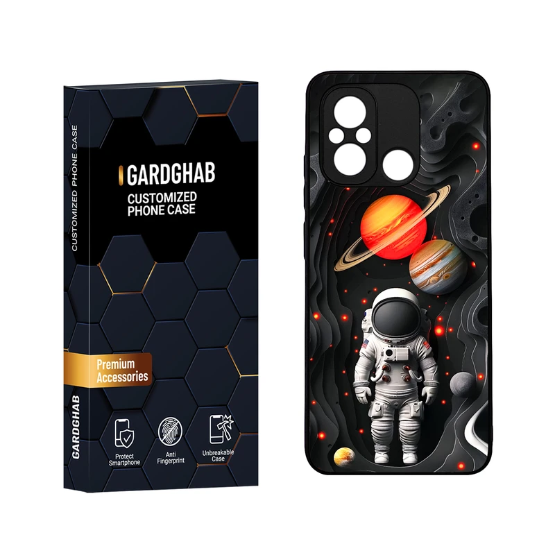 کاور گارد قاب مدل دورژله ای کهکشان مناسب برای گوشی موبایل شیائومی Poco C55 / Redmi 12c