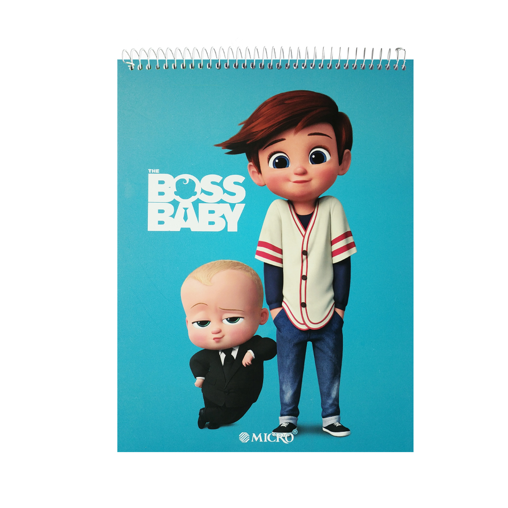 دفتر نقاشی 80 برگ میکرو مدل a4-BOSS BABY