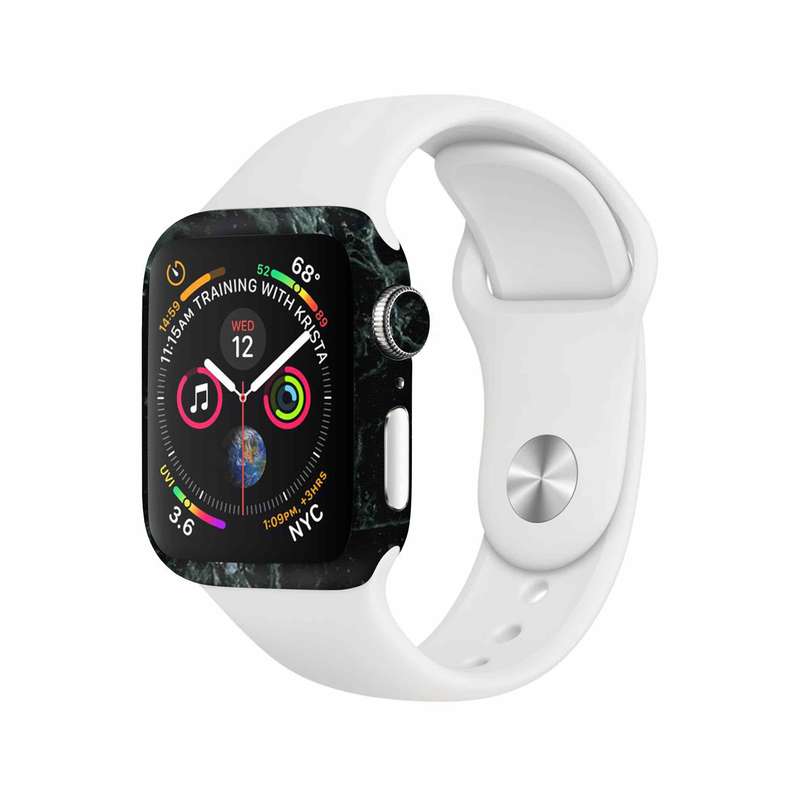 برچسب ماهوت طرح Graphite_Green_Marble مناسب برای اپل واچ Watch 4 40mm
