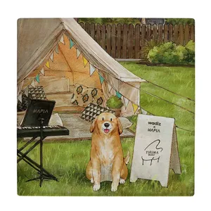 زیر لیوانی  مدل نقاشی سگ کد    6421794_5979