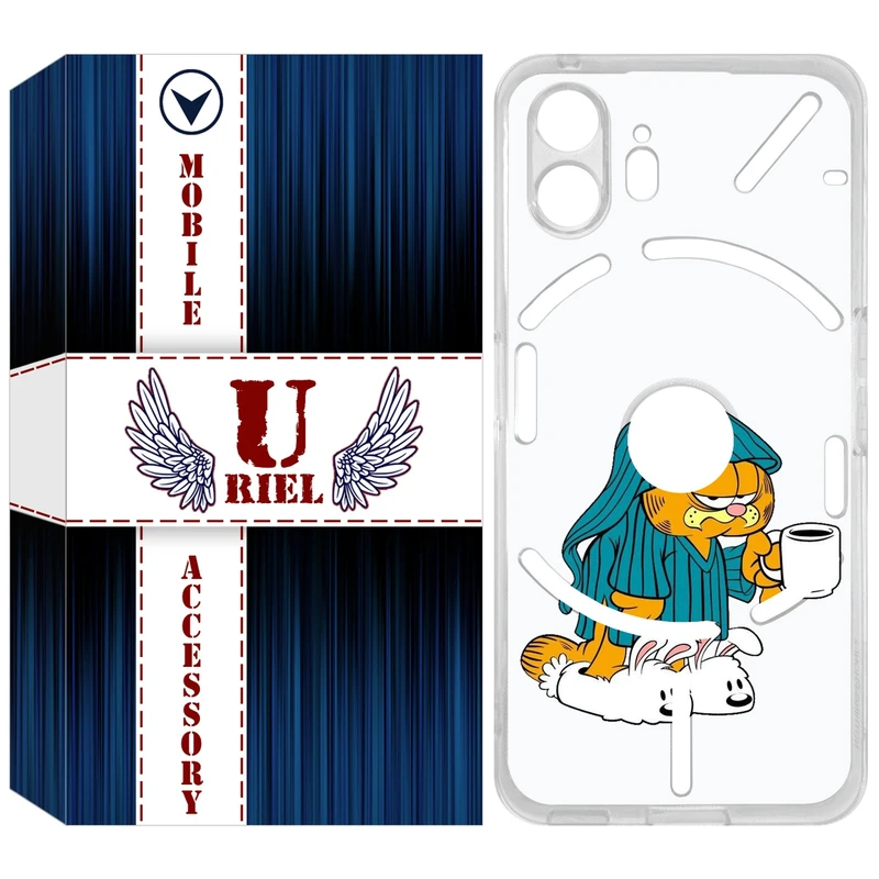 کاور یوریل مدل Clear کد 72 طرح گارفیلد مناسب برای گوشی موبایل ناتینگ فون 2