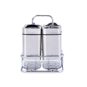ست جای ادویه کاراجا مدل Avangart  Metal مجموعه 5 عددی